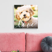 Moderne Eenvoudige Script Lieverdierbare Fotoherde Canvas Afdruk (Insitu (Woonkamer))