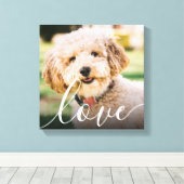 Moderne Eenvoudige Script Lieverdierbare Fotoherde Canvas Afdruk (Insitu (Houten vloer))