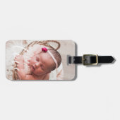Moderne Eenvoudige Script Love Baby Bagage Label (Voorkant horizontaal)