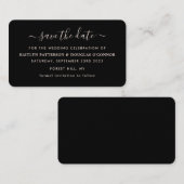 Moderne Eenvoudige script slaat de Kaart Datum op Visitekaartje (Voorkant / Achterkant)