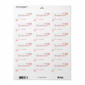 Moderne Eenvoudige Script Sneeuwvlokken Kerstcadea Etiket (Full Sheet)