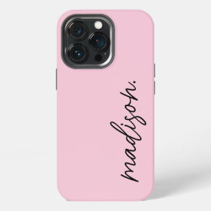 Moderne Eenvoudige Script Trendy Stijlvolle Roze iPhone 13 Pro Hoesje