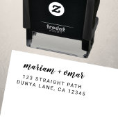 Moderne Eenvoudige Script Trouw Retouradres Zelfinktende Stempel