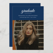 Moderne Eenvoudige Script Twee Afstuderen voor fot Aankondiging (Voorkant / Achterkant)