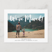 Moderne Eenvoudige scriptafbeelding Bewegende aank Briefkaart (Voorkant)