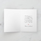 Moderne Eenvoudige scriptfoto 'verjaardag'-groet Kaart (Binnen)