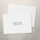 Moderne eenvoudige scriptnamen Bruiloft retouradre Rubberstempel