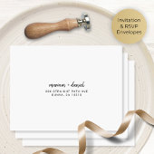 Moderne eenvoudige scriptnamen Bruiloft retouradre Zelfinktende Stempel