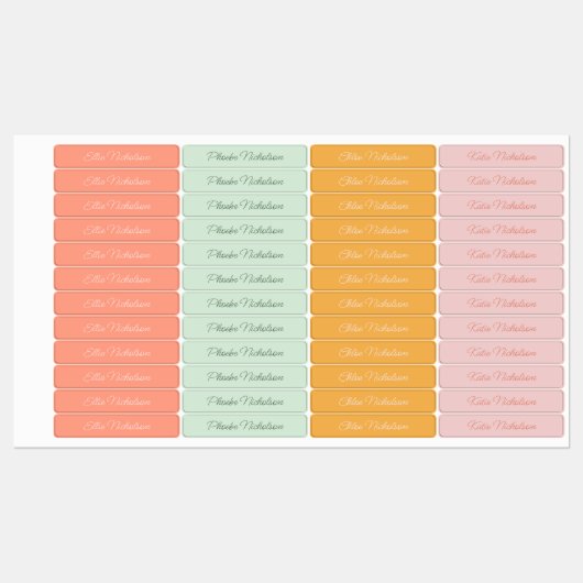 Moderne Eenvoudige scriptroze meisjeswaterdichte n Labels (Vel)