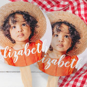 Moderne Eenvoudige scripts Jouw naam en foto's toe Handwaaier