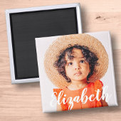 Moderne Eenvoudige scripts Jouw naam en foto's toe Magneet