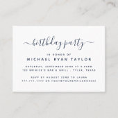 Moderne Eenvoudige scriptspot voor verjaardagsfees Visitekaartje (Voorkant)