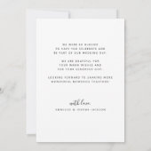 Moderne, eenvoudige scripttrouwfoto bedankkaart (Achterkant)