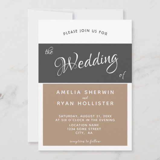 Moderne, eenvoudige scriptweduwen kaart (Voorkant)