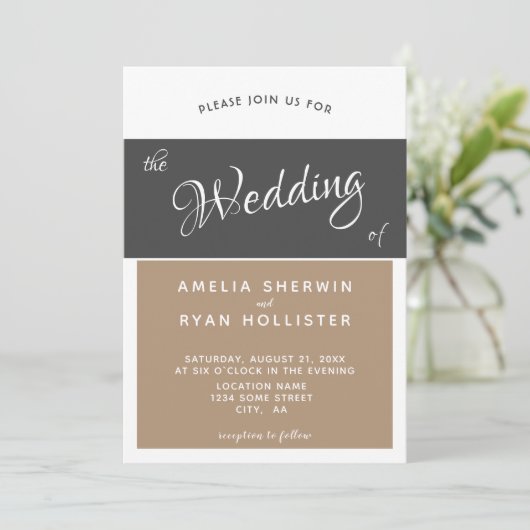 Moderne, eenvoudige scriptweduwen kaart (Staand voorkant)