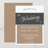 Moderne, eenvoudige scriptweduwen kaart (Voorkant / Achterkant)