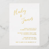 Moderne, eenvoudige serviceovereenkomst Gold Folie Uitnodiging (Voorkant)