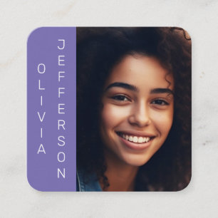 Moderne eenvoudige sieraden ambachtelijke foto vierkante visitekaartje