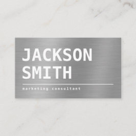 Moderne Eenvoudige Silver Metal professional Visitekaartje