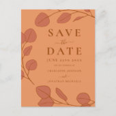 Moderne eenvoudige Sinaasappels bruiloft Aankondigingskaart (Voorkant)