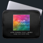 Moderne eenvoudige Sjabloon Custom Business Logo h Laptop Sleeve<br><div class="desc">Custom Upload Business Logo Modern Zwart-wit Modern Elegant Sjabloon Electronics Bag / Tablet & Laptop Hoesjes / Neopreen Laptop Sleeve 13 inch.</div>