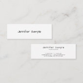 Moderne, eenvoudige Sjabloon, elegant Freehand-scr Mini Visitekaartje (Voorkant / Achterkant)