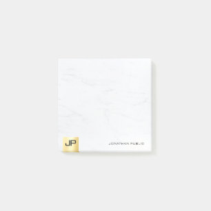 Moderne eenvoudige Sjabloon elegant goud en marmer Post-it® Notes