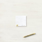 Moderne eenvoudige Sjabloon elegant goud en marmer Post-it® Notes (Op bureau)