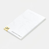 Moderne eenvoudige Sjabloon Elegant Goud en Marmer Post-it® Notes (Schuin)
