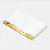 Moderne eenvoudige Sjabloon Elegant Goud en Marmer Post-it® Notes (Schuin)