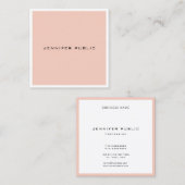 Moderne eenvoudige Sjabloon Elegant minimalistisch Vierkante Visitekaartje (Voorkant / Achterkant)