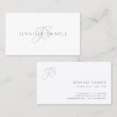 Moderne eenvoudige Sjabloon Elegant minimalistisch Visitekaartje (Voorkant / Achterkant)