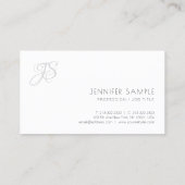 Moderne eenvoudige Sjabloon Elegant minimalistisch Visitekaartje (Achterkant)