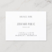 Moderne eenvoudige Sjabloon Elegant Professional Visitekaartje (Achterkant)