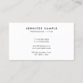 Moderne Eenvoudige Sjabloon Elegant Rich Maroon Re Visitekaartje (Achterkant)