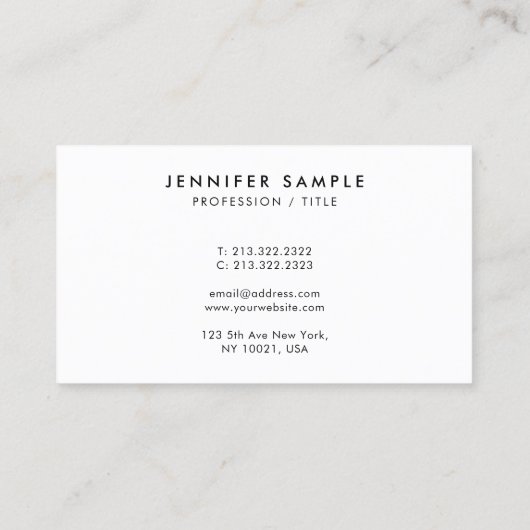 Moderne Eenvoudige Sjabloon Elegant Rich Maroon Re Visitekaartje (Achterkant)