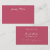 Moderne eenvoudige Sjabloon Elegant rood professio Visitekaartje (Voorkant / Achterkant)