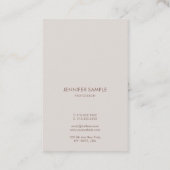 Moderne, eenvoudige Sjabloon, elegant script Visitekaartje (Achterkant)
