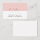 Moderne eenvoudige Sjabloon elegant zwart-wit Visitekaartje (Voorkant / Achterkant)