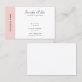 Moderne eenvoudige Sjabloon elegant zwart-wit Visitekaartje (Voorkant / Achterkant)