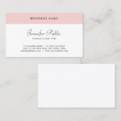 Moderne eenvoudige Sjabloon elegant zwart-wit Visitekaartje (Voorkant / Achterkant)