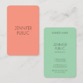 Moderne eenvoudige Sjabloon Elegante trendkleuren Visitekaartje (Voorkant / Achterkant)