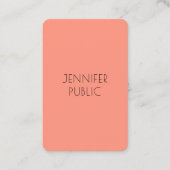 Moderne eenvoudige Sjabloon Elegante trendkleuren Visitekaartje (Voorkant)