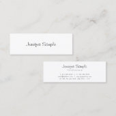 Moderne, eenvoudige Sjabloon, Freehand Script Mini Visitekaartje (Voorkant / Achterkant)