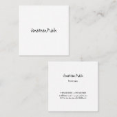 Moderne eenvoudige Sjabloon Hand Script Profession Vierkante Visitekaartje (Voorkant / Achterkant)
