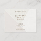Moderne Eenvoudige Sjabloon Minimalistisch Premium Visitekaartje (Achterkant)