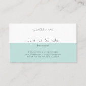 Moderne eenvoudige Sjabloon Mint Green Blush Pink Visitekaartje (Achterkant)
