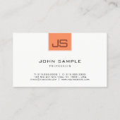 Moderne Eenvoudige Sjabloon Monogram Elegant Busin Visitekaartje (Achterkant)