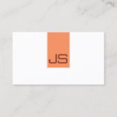 Moderne Eenvoudige Sjabloon Monogram Elegant Busin Visitekaartje (Voorkant)