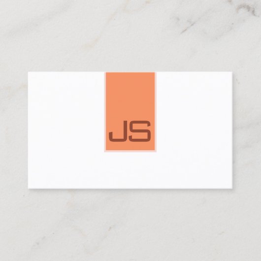 Moderne Eenvoudige Sjabloon Monogram Elegant Busin Visitekaartje (Voorkant)